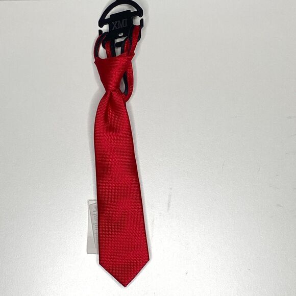 New Von Maur XMI Red Zip Neck Tie 11"Formal Wedding Event (Boys 4-7) - Picture 8 of 8